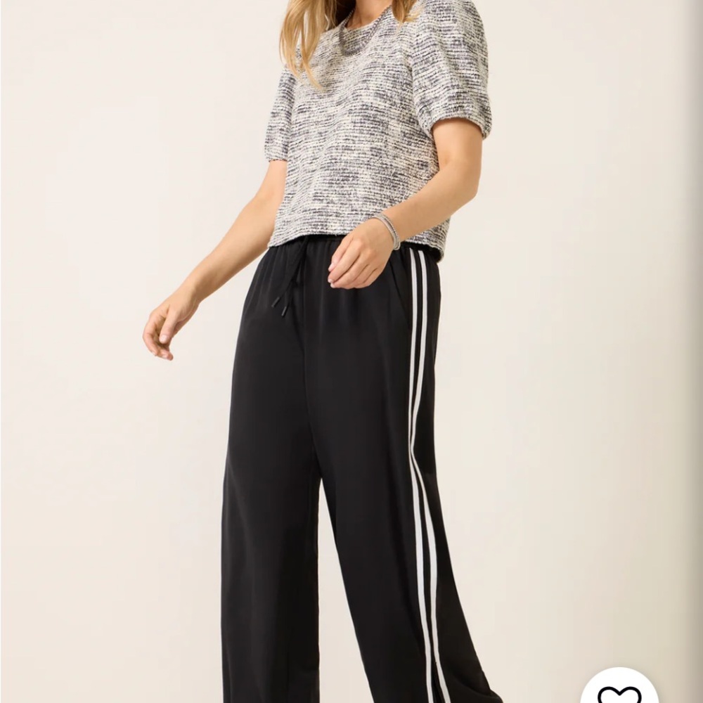 Evereve Tala Track Pant with White Stripes